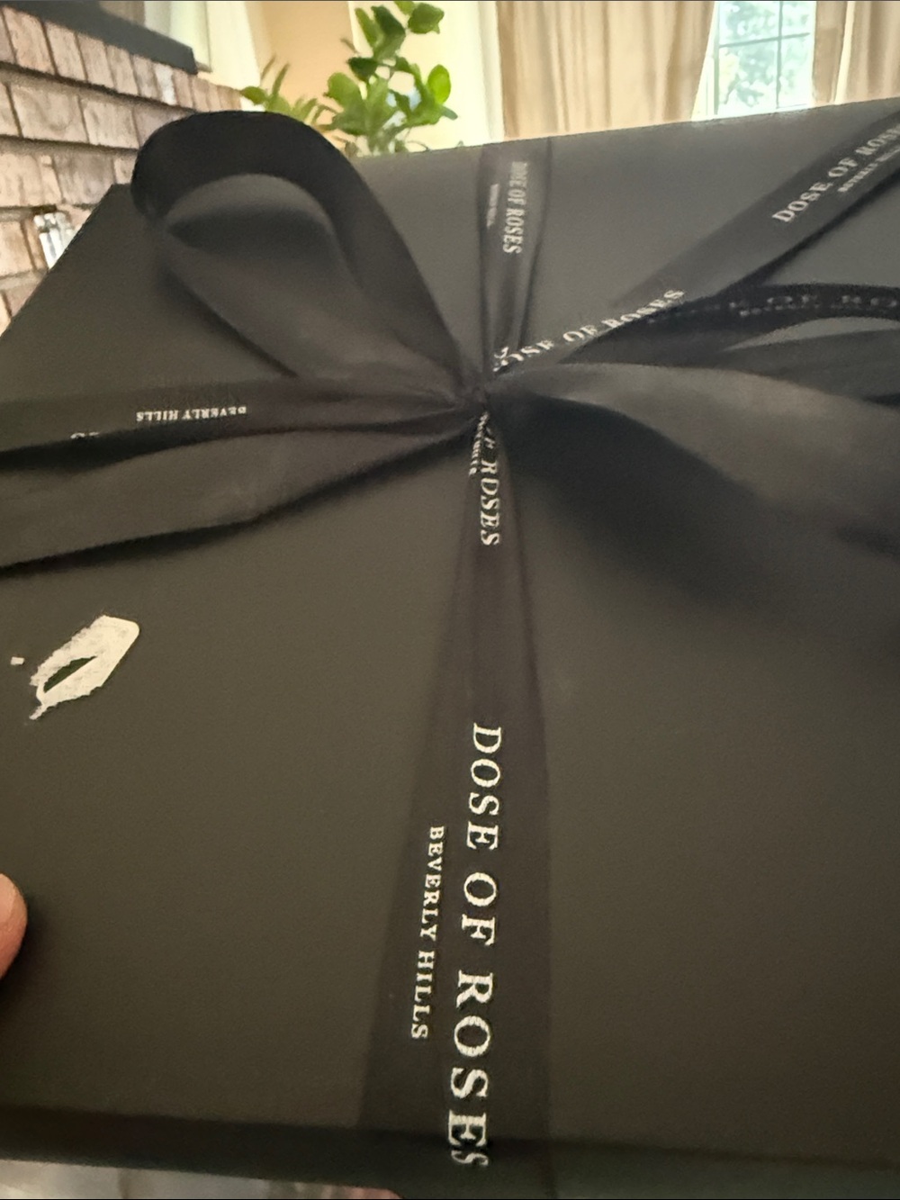 Dose of Roses Gift Box with Black Satin Ribbon